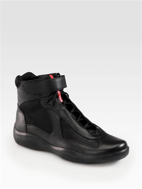 prada sneakers mens shoes|prada high top sneakers men.